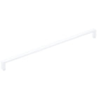 Momo Dallas D Cabinet Pull Handle in white with gold finish, sleek metal handle for kitchen or furniture cabinets
