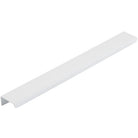 Momo FERRARA Lip Pull in white with sleek design, attached to a door for easy opening, showcasing contemporary hardware style.