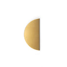 Momo SOLA Half Round Lip Pull handle in black finish, mounted on furniture with visible round shape and sleek design.