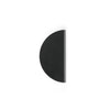 SOLA HALF ROUND LIP PULL - 80MM - MATT BLACK in Matt Black