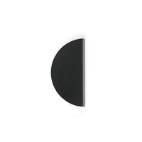 Momo SOLA half-round lip pull handle in matte black finish, showcasing its sleek, modern design for cabinetry or furniture.