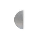 Momo SOLA Half Round Lip Pull handle in stainless steel finish, showcasing its sleek modern design and curved shape.