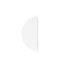 White Momo SOLA Half Round Lip Pull handle mounted on furniture, showcasing sleek modern design and smooth finish.