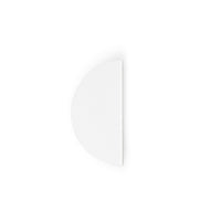 White Momo SOLA Half Round Lip Pull handle mounted on furniture, showcasing sleek modern design and smooth finish.