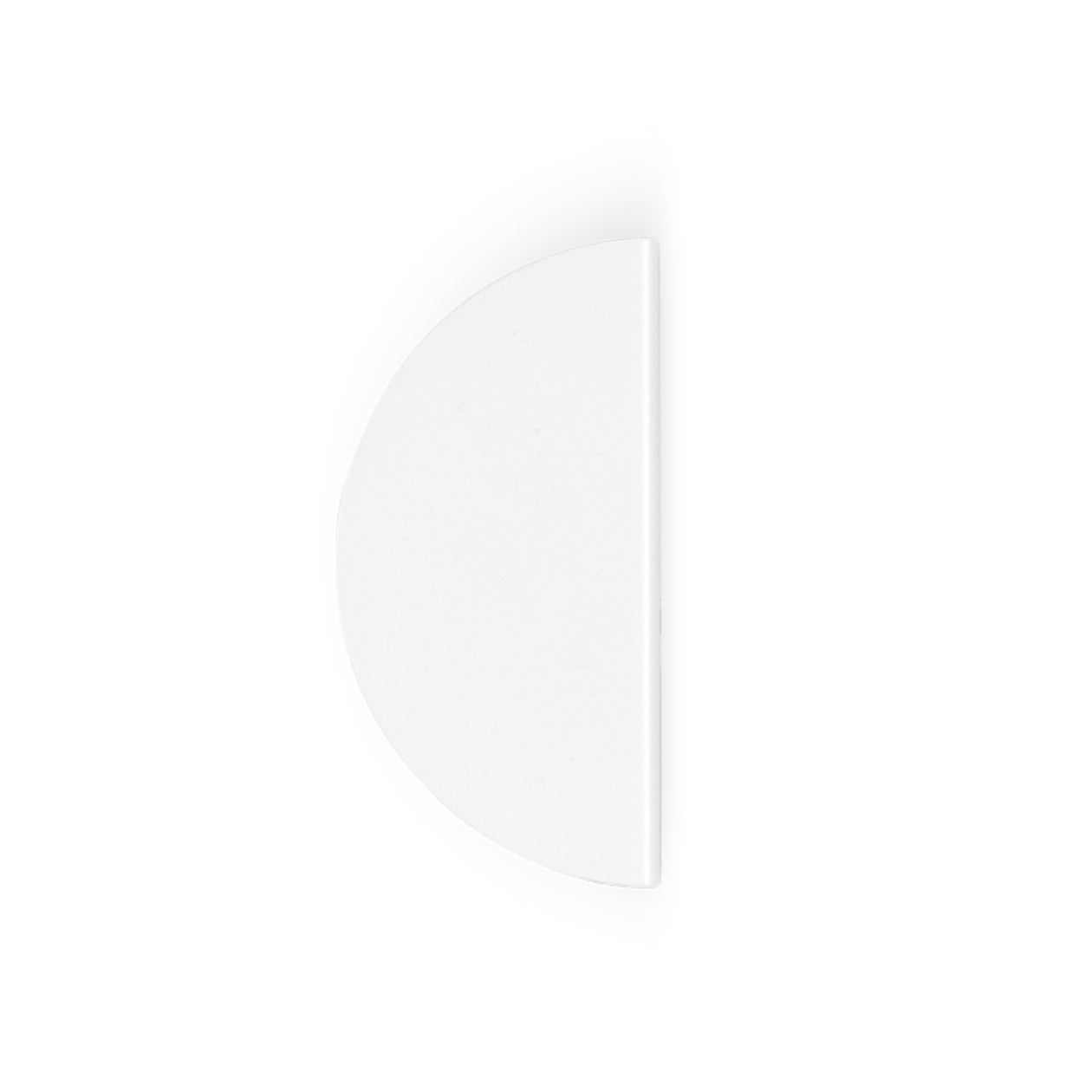 Momo SOLA Half Round Lip Pull handle in white finish showing its sleek, modern design for furniture drawers and cabinets