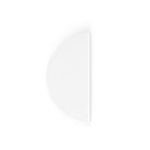 Momo SOLA Half Round Lip Pull handle in white finish showing its sleek, modern design for furniture drawers and cabinets