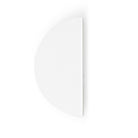 White Momo SOLA half-round lip pull handle with a sleek, modern design for furniture drawer or cabinet doors.