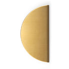 Momo SOLA Half Round Lip Pull handle in matte black finish, mounted on a door or drawer for modern furniture decor.
