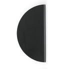 Momo SOLA half-round lip pull handle in matte black finish, mounted on a wooden drawer with visible mounting hardware