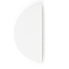 Momo SOLA Half Round Lip Pull handle in white finish, showing a sleek, modern cabinet hardware design with rounded edges.