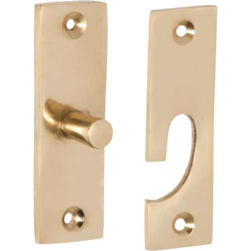 Fanlight Swivel Polished Brass H73xW23mm in Polished Brass