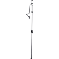 Fanlight Window Operator Matt Black H900-1115mm in Matt Black
