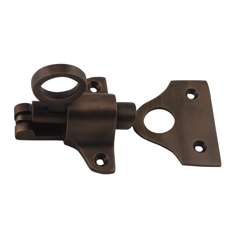 Fanlight Catch Antique Brass W50xH59mm in Antique Brass