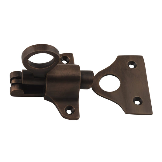 Fanlight Catch Antique Brass W50xH59mm in Antique Brass