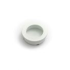 Castella round flush pull handle, 40mm diameter, with a smooth finish, designed for furniture and cabinetry applications.