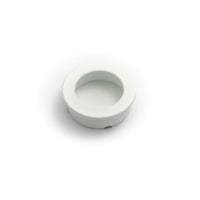 Castella Sliding Door Round Dune Flush Pull 40mm in Matt White