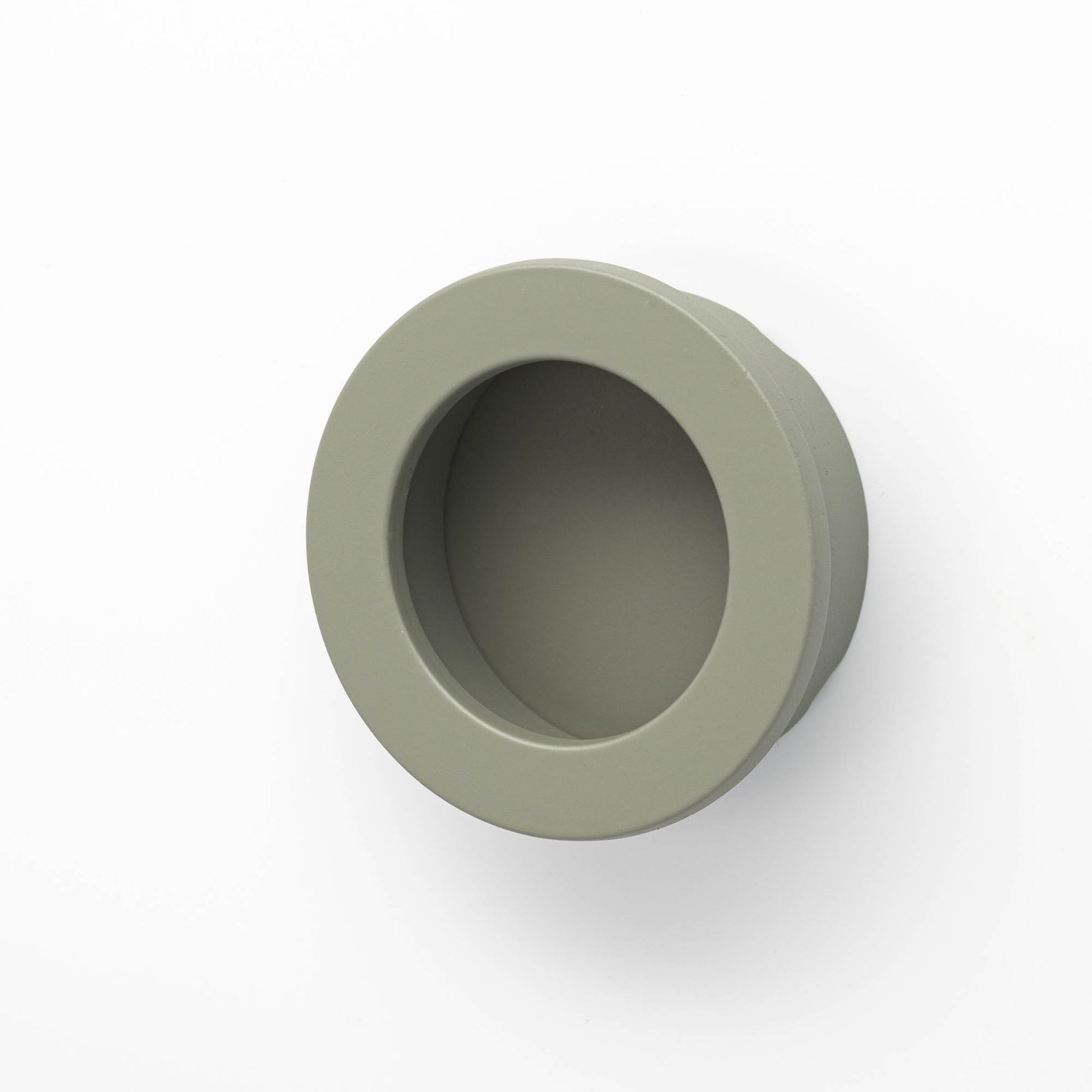 Flush 40mm Round Flush Pull in Dusty Olive