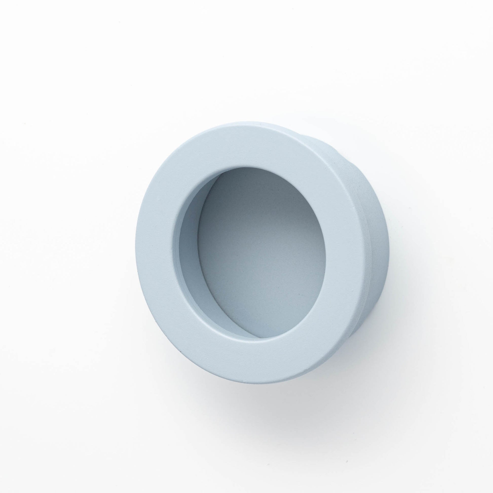 Flush 40mm Round Flush Pull in Dusty Blue