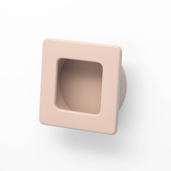 Flush 39mm Square Flush Pull in Dusty Rose