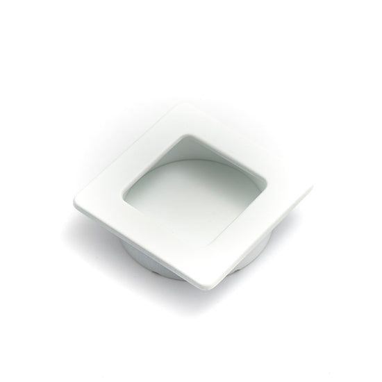 Flush Square Flush Pull in Matt White