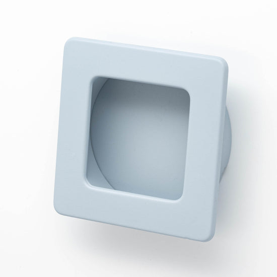 Flush 50mm Square Flush Pull in Dusty Blue