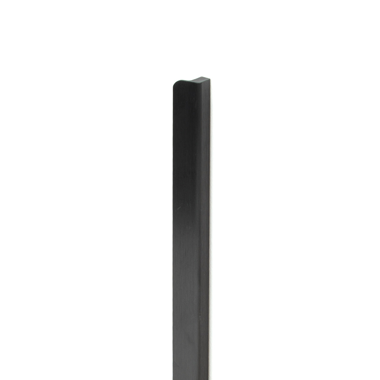 Momo FLAPP Cabinet Pull Handle in black with a sleek, modern design mounted on a cabinet door.