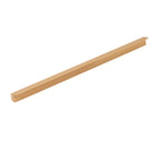 Momo FLAPP cabinet pull handle in brushed bronze finish, featuring modern design with curved shape for easy grip.