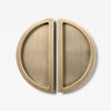 Luna Flush Pull Aged Brass (mid-late 2025) 150mm Set in Aged Brass