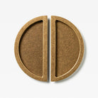 Luna Flush Pull Tumbled Brass 150mm Set in Tumbled Brass