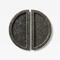 Luna Flush Pull Tumbled Nickel 150mm Set in Tumbled Nickel