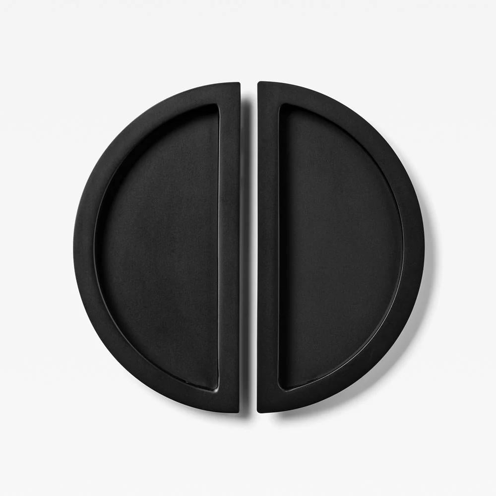 Luna Flush Pull Black 150mm Set in Black