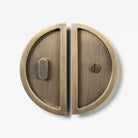 Luna Flush Pull Privacy Aged Brass 150mm Set in Aged Brass