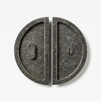 Luna Flush Pull Privacy Tumbled Nickel 150mm Set in Tumbled Nickel