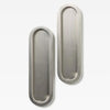 Oval Flush Pull Nickel (mid-late 2025) 220mm Set in Nickel