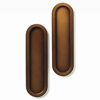 Lo & Co Oval Flush Pull Bronze - 220mm Set in Bronze