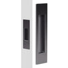 Mardeco Complete Sliding Door Flush Pull Set with End Pull, H190mm x W45mm x D12mm, Face depth 2mm in Black