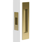 Mardeco Complete Sliding Door Flush Pull Set with End Pull, H190mm x W45mm x D12mm, Face depth 2mm in Satin Brass