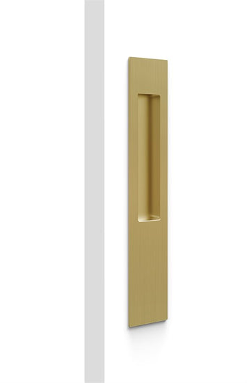 Long Plate M-Series Flush Pull 190mm x 45mm in Satin Brass