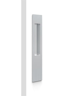 Mardeco Long Plate Flush Pull handle with sleek silver finish, mounted on a door or cabinet for modern interior design.