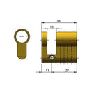 Mardeco sliding door cylinder lock with key and handle, installed on a modern wooden door for secure access.