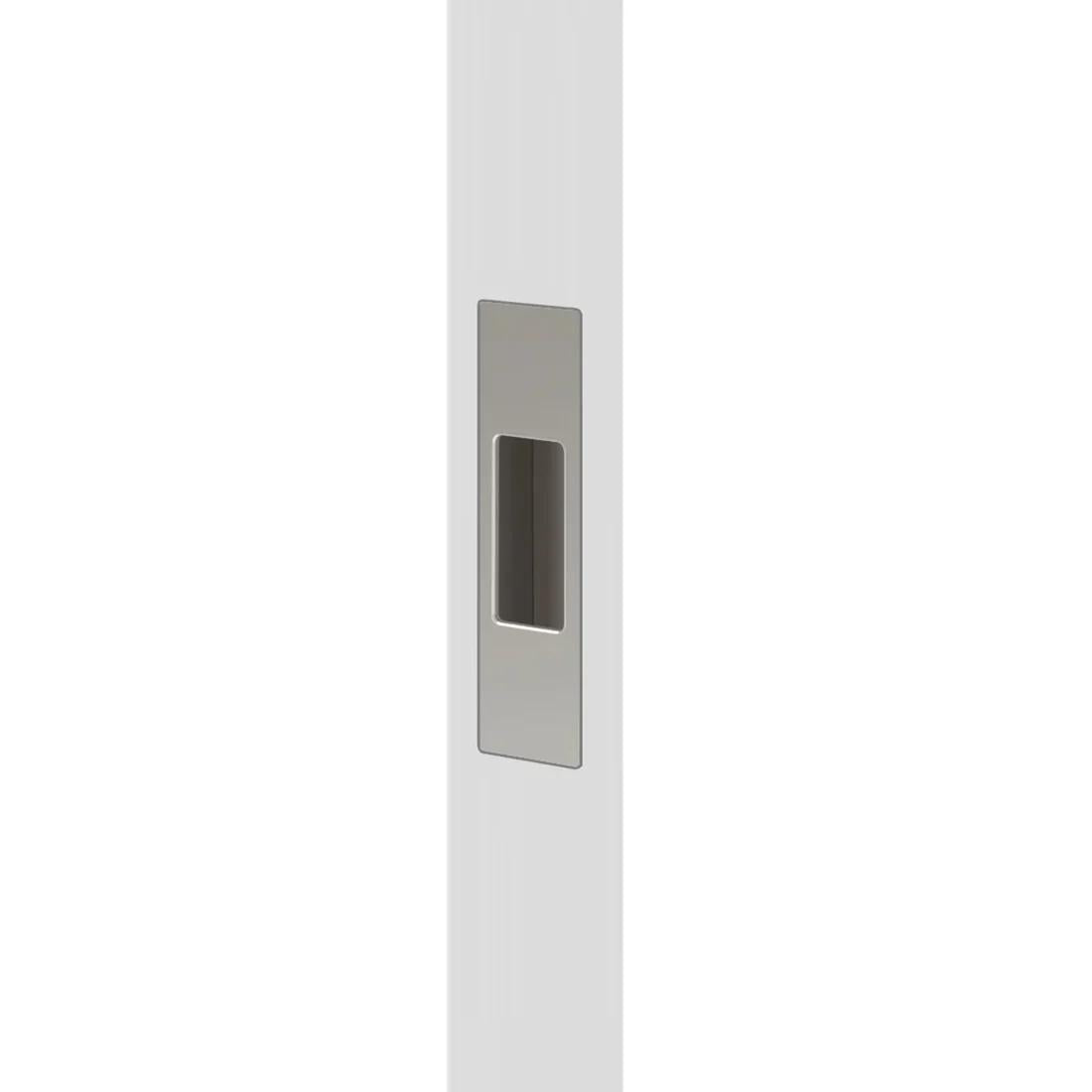 Mardeco  "M" series end pull (each) Box Pack  Overall: 92Hx26W Opening: 38Hx18W Overall depth 12mm Face depth 2mm in Brushed Nickel