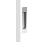 Mardeco sliding door flush pull handle in polished metal, mounted on a modern interior door for smooth sliding operation.