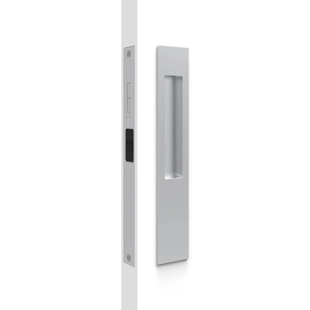 Mardeco M Series flush pull snib lockset with sleek design, featuring a polished metal finish and modern hardware for doors.