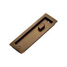 Momo sliding door flush pull privacy lock kit with brass finish, includes lock and hardware for modern interior doors.