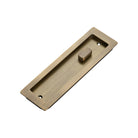 Momo sliding door flush pull privacy lock kit with black finish, including lock mechanism and hardware for interior sliding doors.