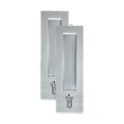 Flush Pull Rectangle  (Euro Cyl Hole) SC 220x55mm in Satin Chrome
