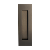 Rectangle Flush Pull Satin Gunmetal Grey 150x50mm in Graphite PVD
