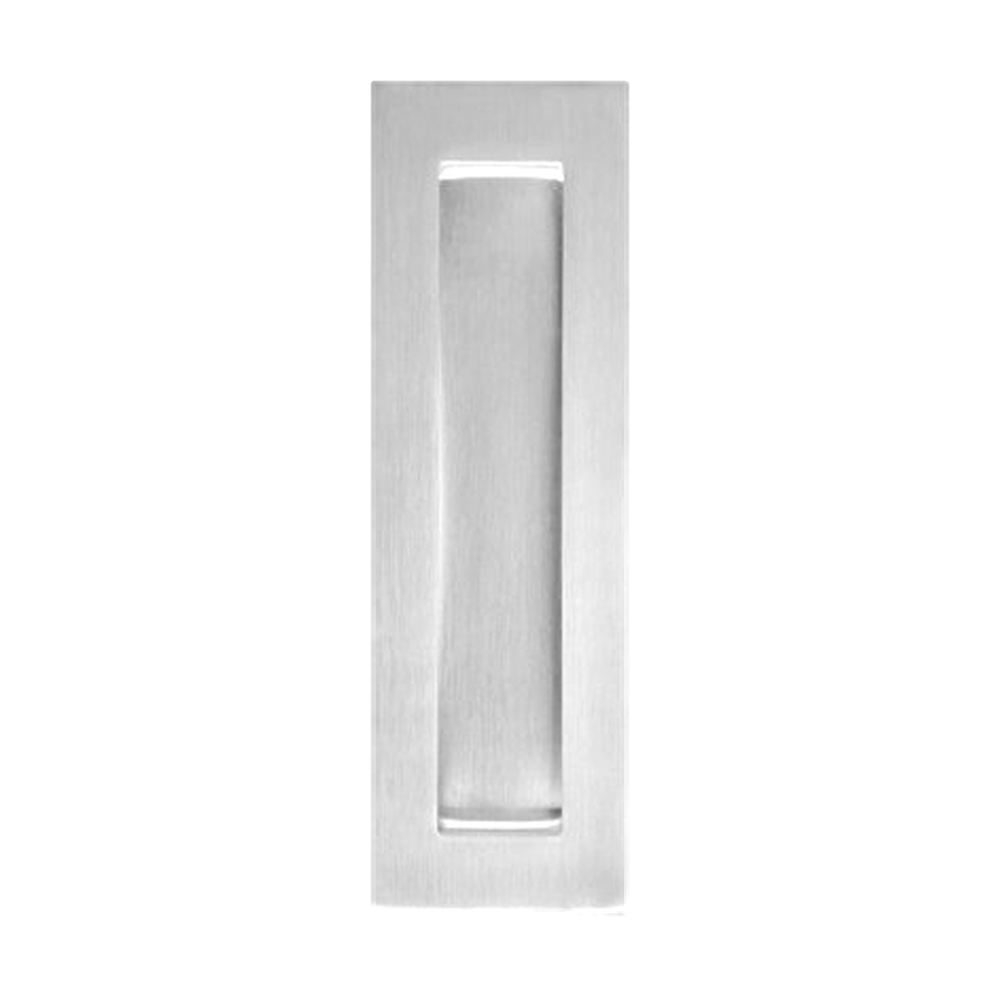 Flush Pull Rectangle White 150x50mm in White
