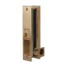 Integrated Flush Pull Sliding Door Passage Set SB 178x38mm in Satin Brass