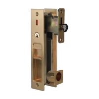 Integrated Flush Pull Sliding Door Entrance Set SB 178x38mm in Satin Brass